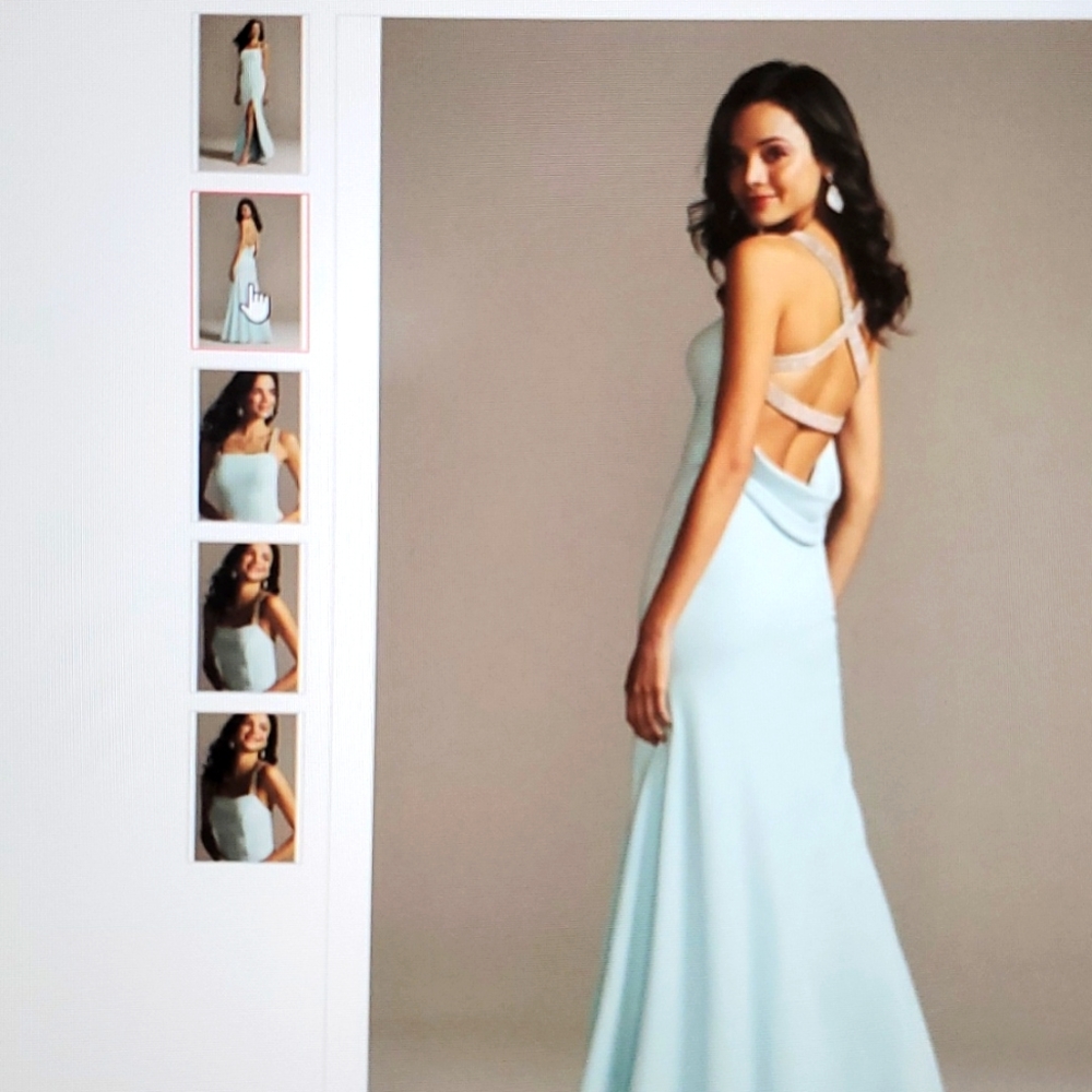 Betsy and Adam crossed strap dress Color is Aqua not blue